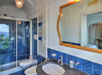 Villa Pasitea blu bathroom Amalfi coast